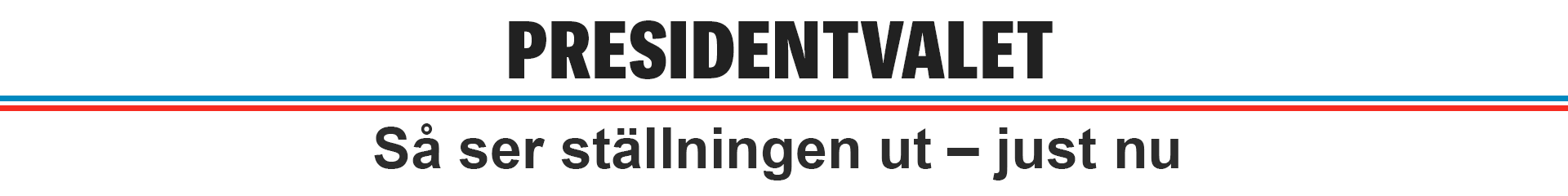 Presidentvalet - resultatet just nu